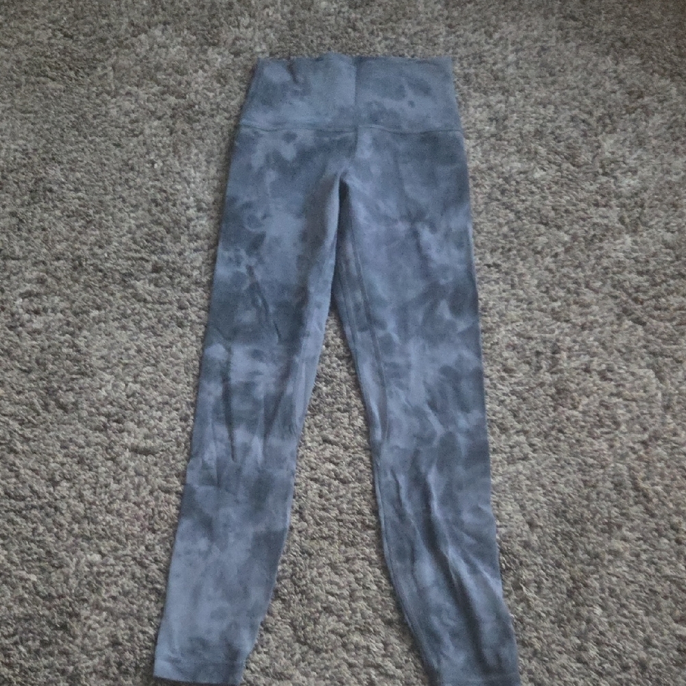 Gray Tie-Dye Leggings